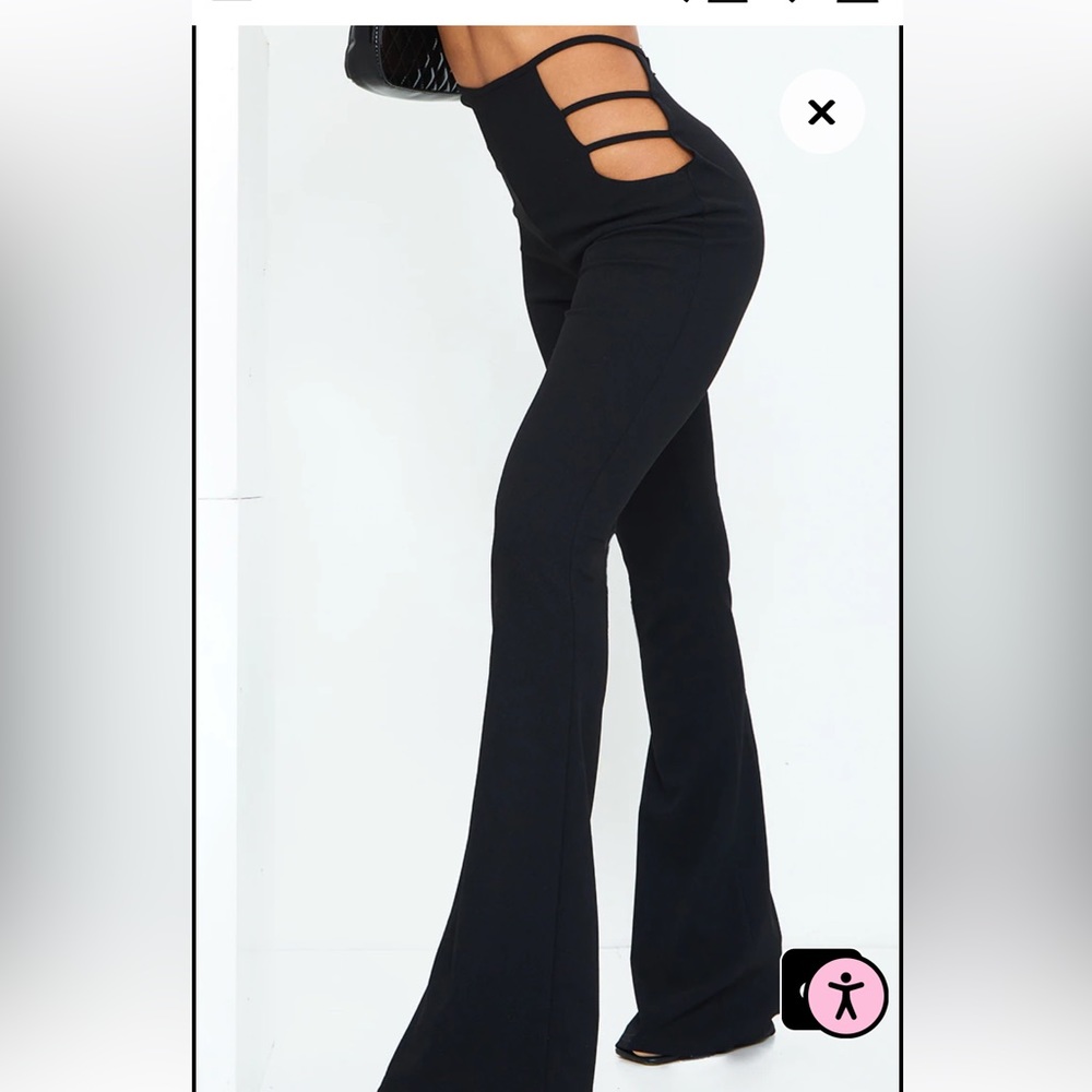 NWT CUT OUT FLARE PANTS